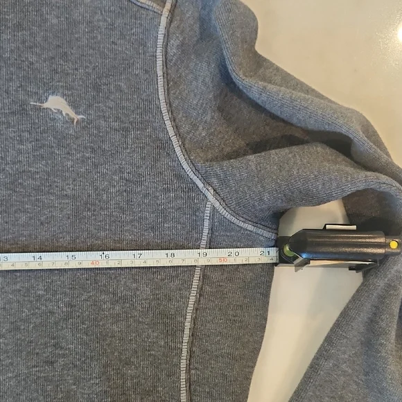 Tommy Bahama Charcoal Zip-Up Sweater - Picture 5 of 6